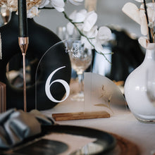 Load image into Gallery viewer, Table Number on Perspex with Monogram
