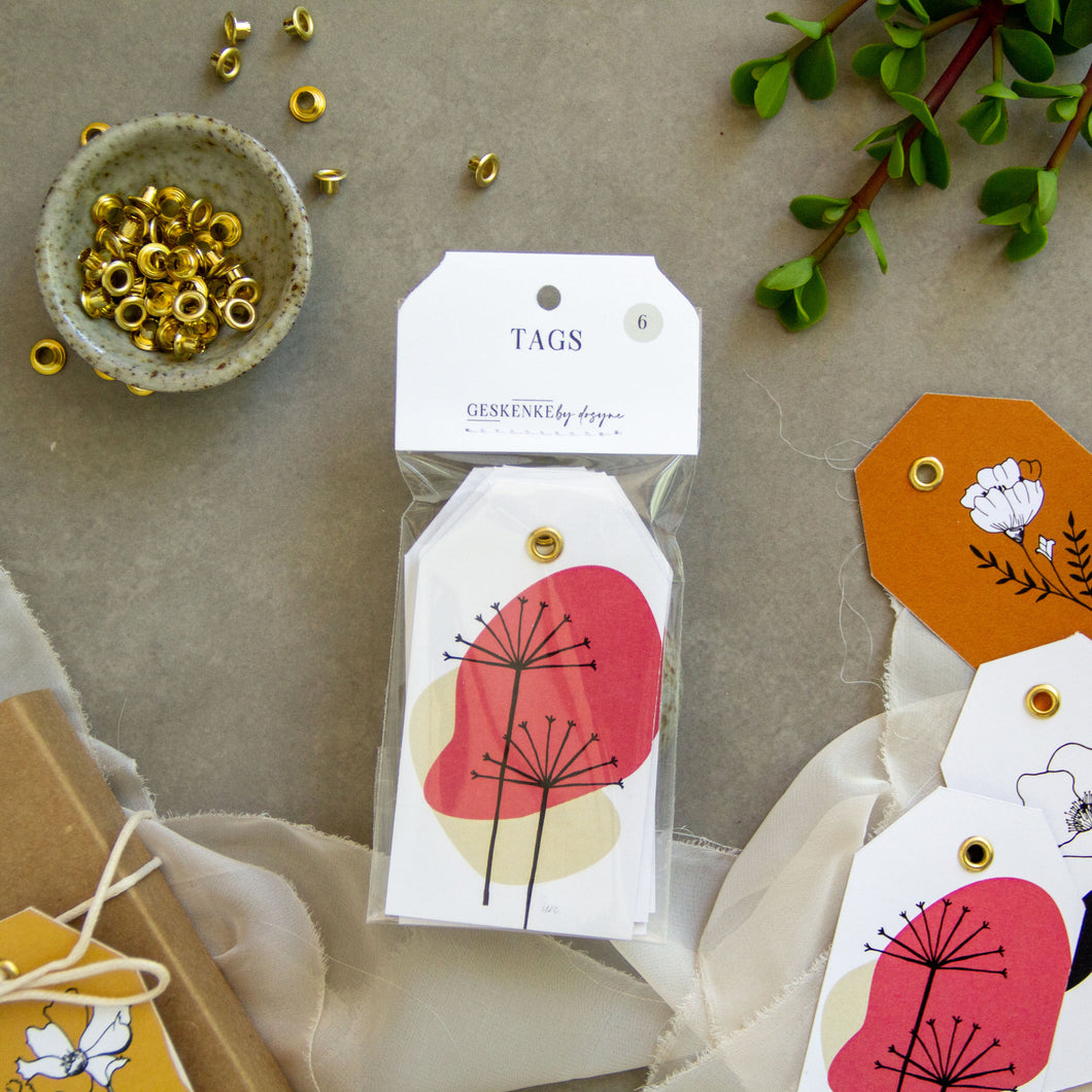 Gold Eyelet Gift Tags • Set of 6