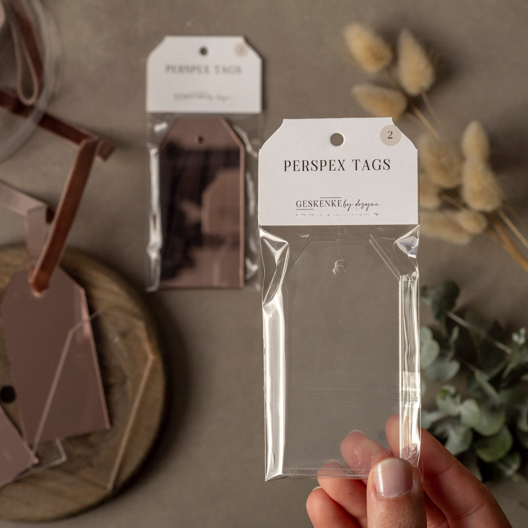 Perspex Gift Tags • Clear