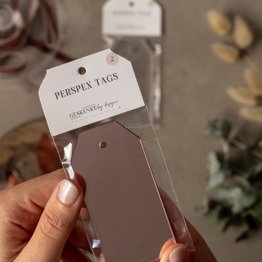 Perspex Gift Tags • Rose Gold